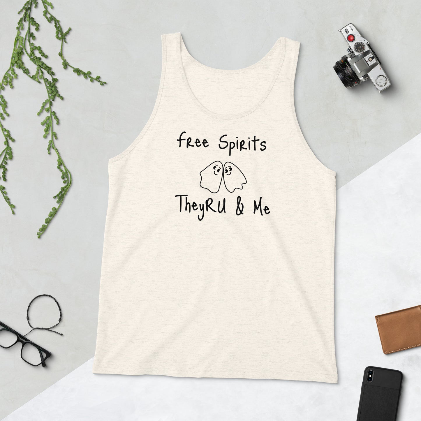 Free Spirits Ghost Graphic Unisex Tank Top