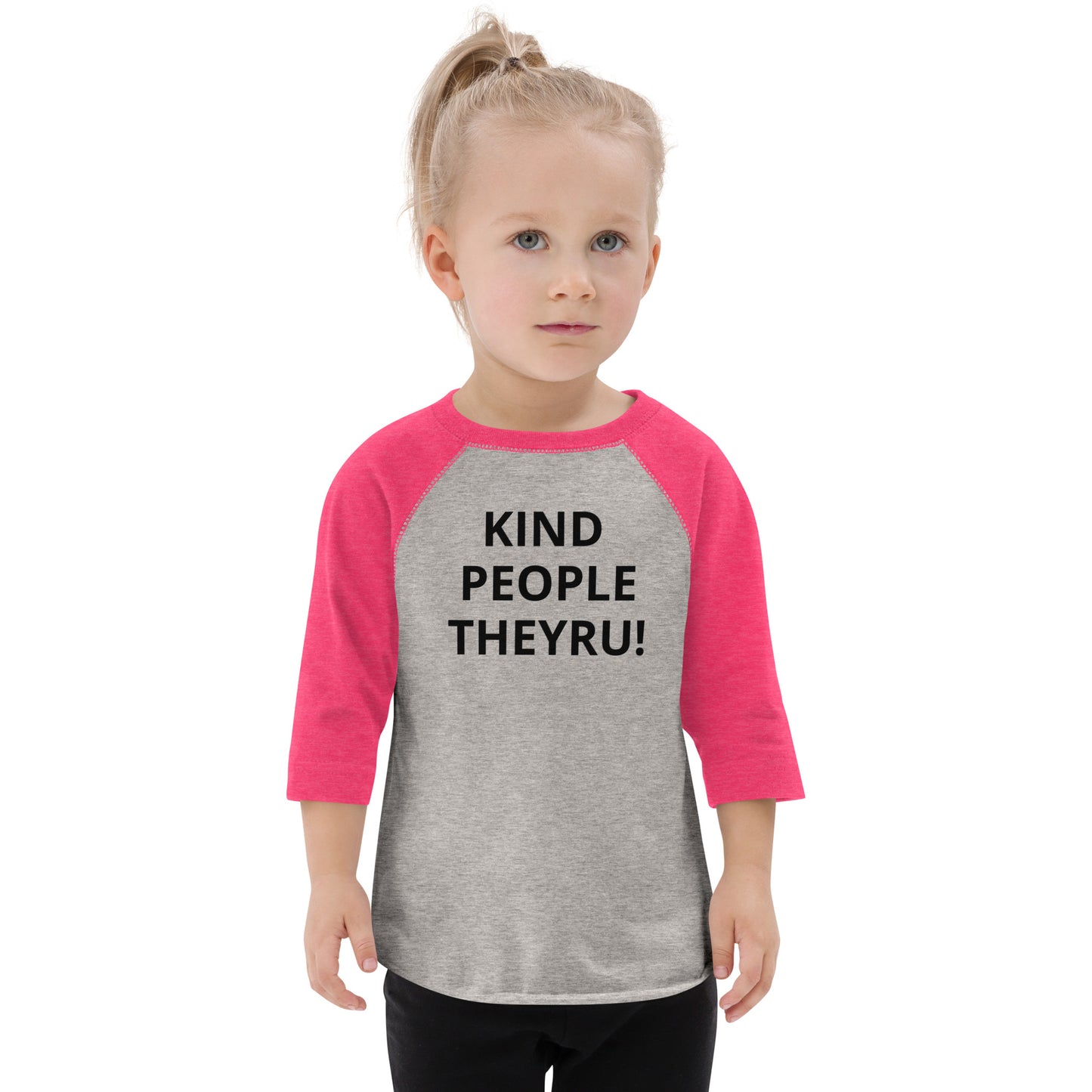 Kind People Toddler baseball shirt
