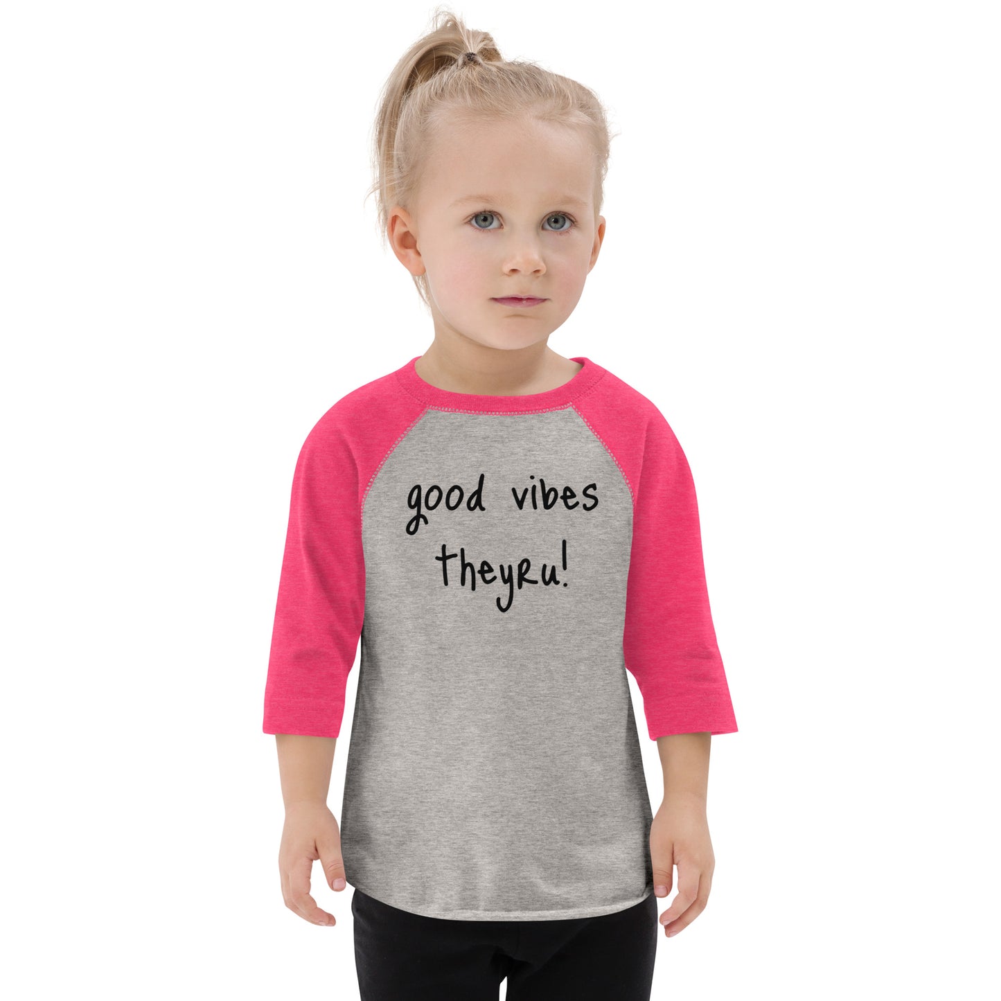 Good Vibes Toddler baseball shirt