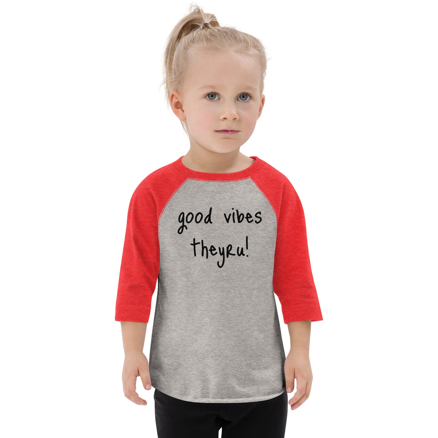 Good Vibes Toddler baseball shirt