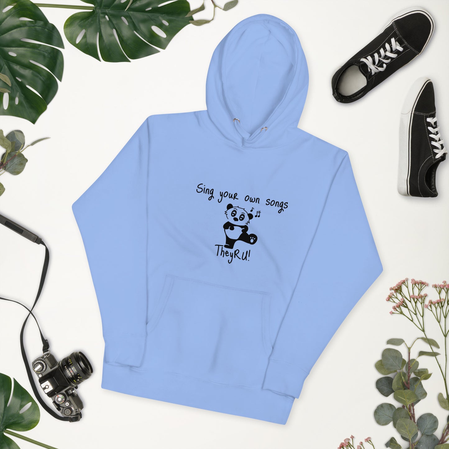 Sing Your Own Songs Panda Graphic Unisex Hoodie