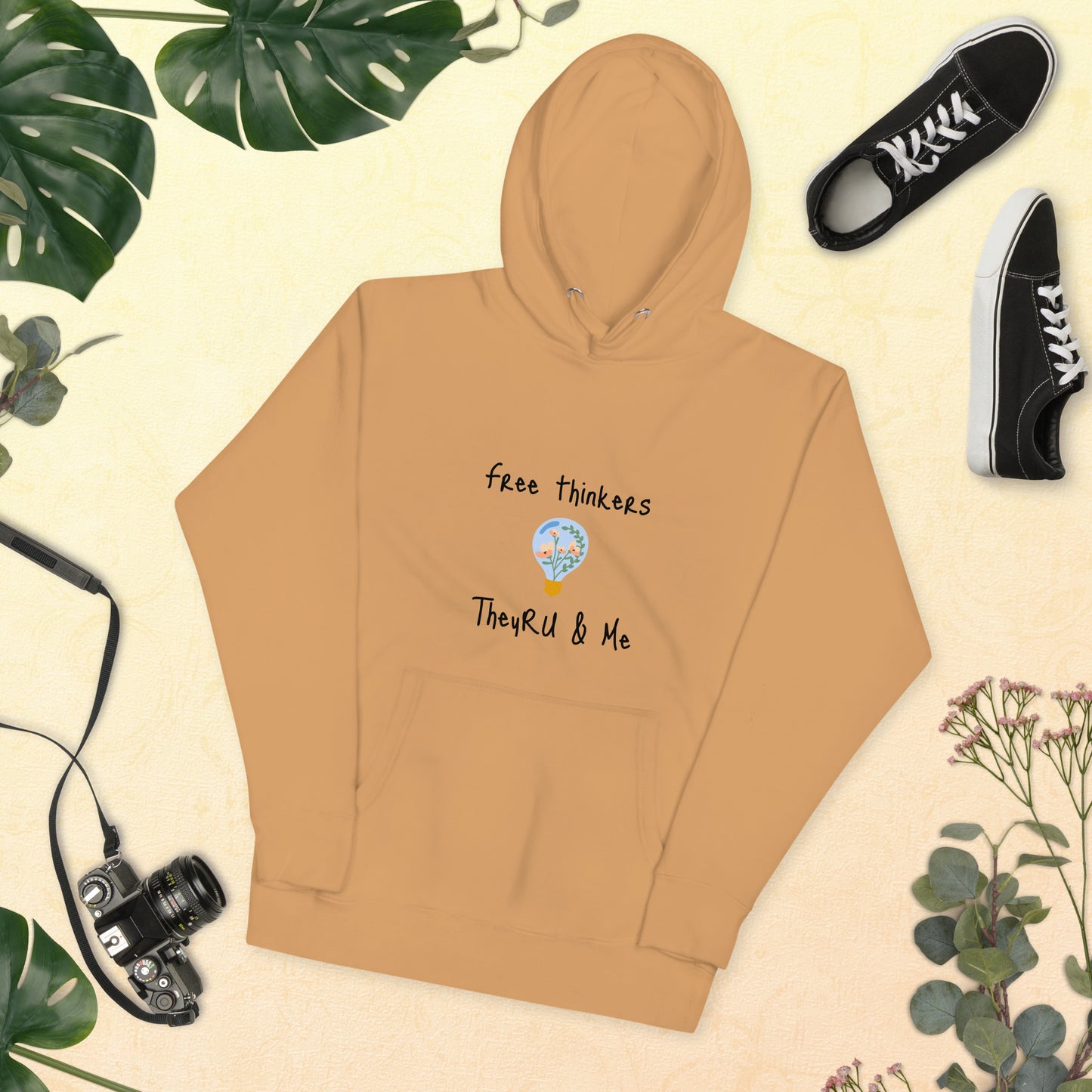 Free Thinkers Flowerbulb Graphic Unisex Hoodie
