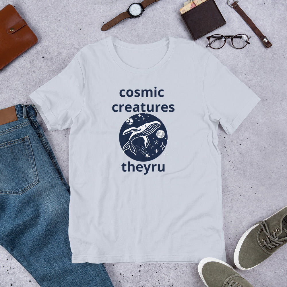 Cosmic Creatures Whale Graphic Unisex t-shirt