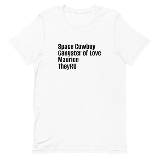 Space Cowboy Gangster Maurice Unisex t-shirt