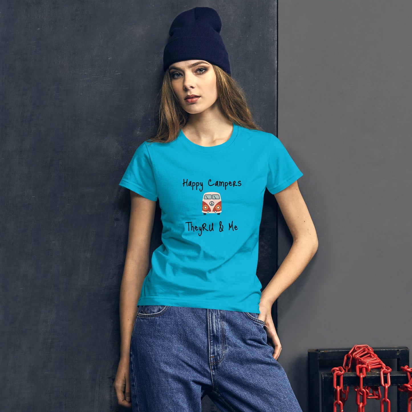 Happy Campers Van Graphic Women's short sleeve t-shirt