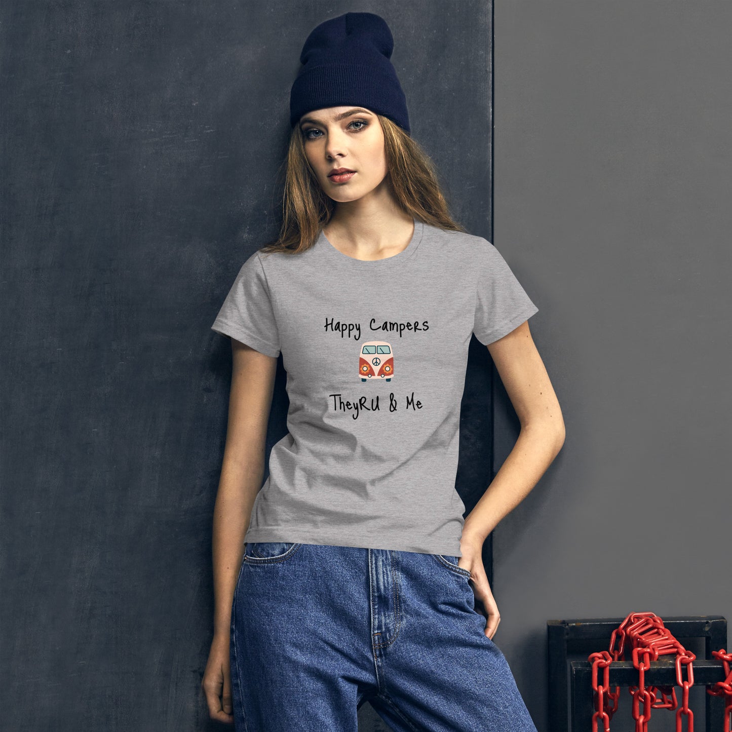 Happy Campers Van Graphic Women's short sleeve t-shirt