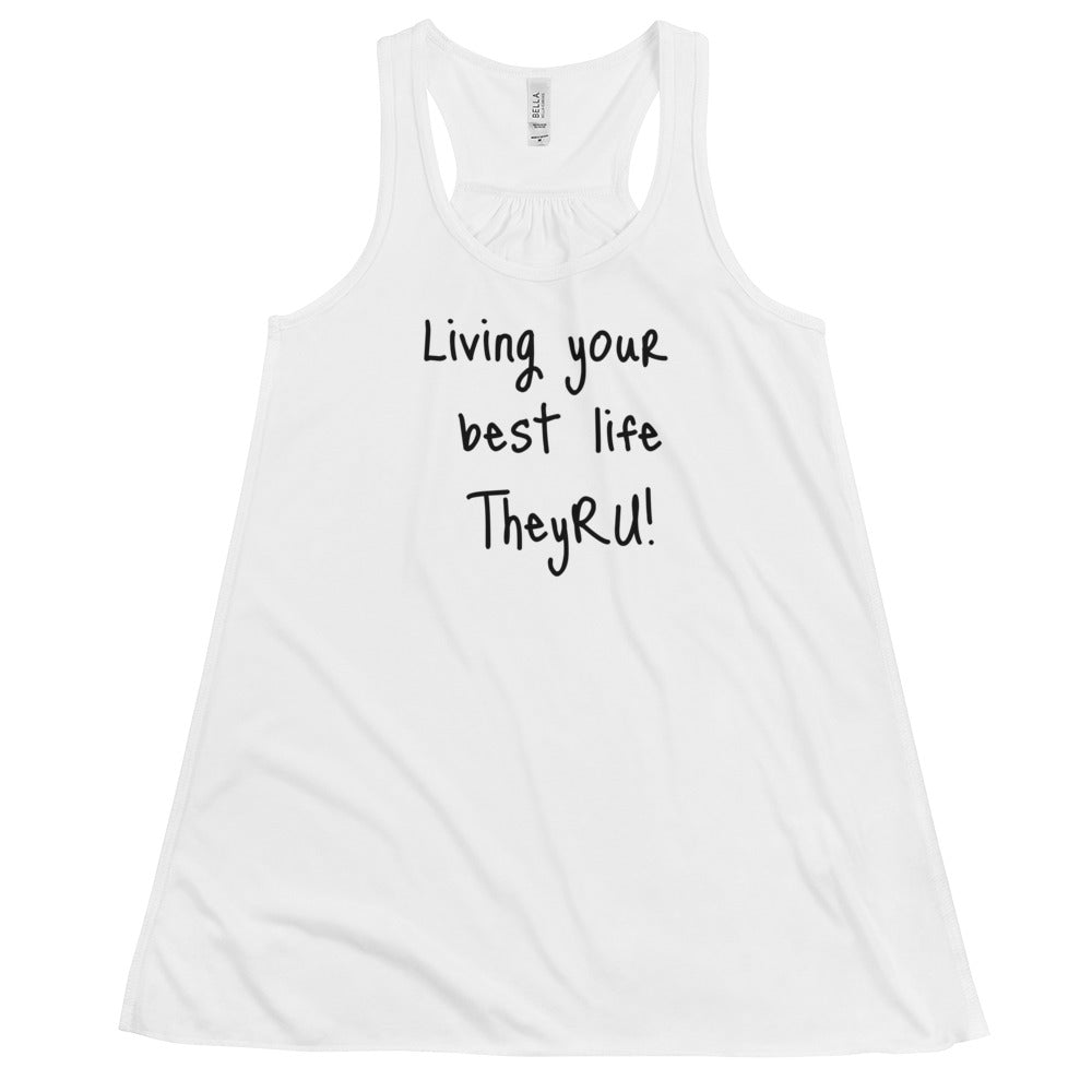 Living Your Best Life Women's Flowy Racerback Tank