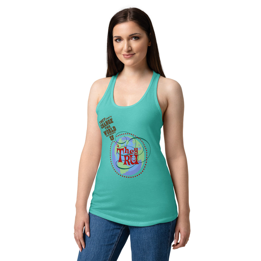 Women’s fitted racerback tank top