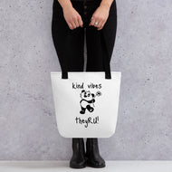 Kind Vibes Panda Graphic Tote bag