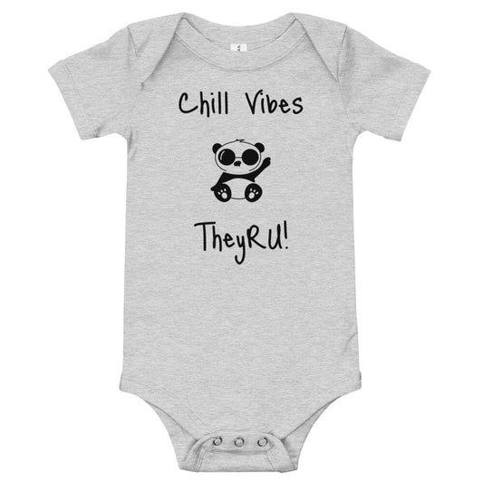Chill Vibes Panda Graphic Baby short sleeve one piece