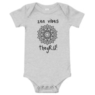 Zen Vibes Mandala Graphic Baby short sleeve one piece