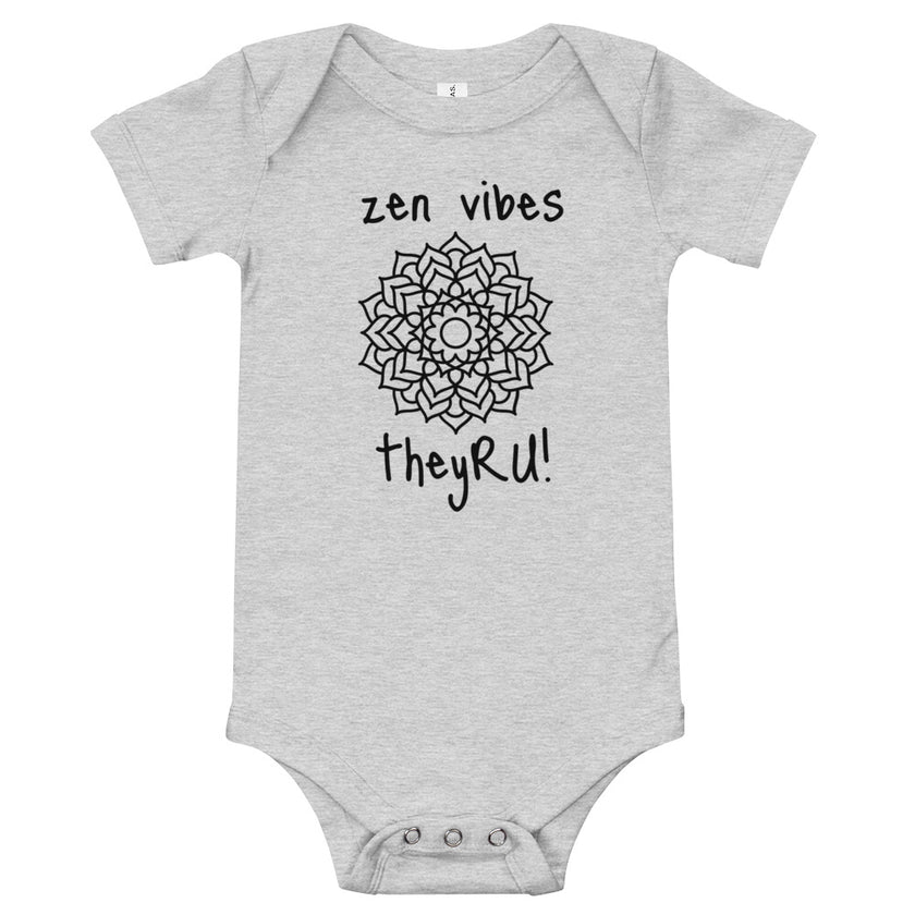 Zen Vibes Mandala Graphic Baby short sleeve one piece
