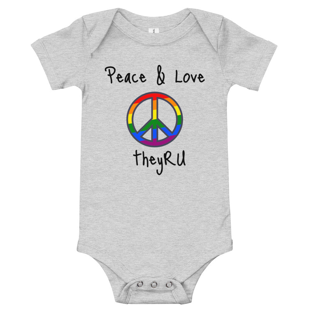 Peace & Love Baby short sleeve one piece