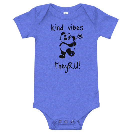 Kind Vibes Panda Graphic Baby short sleeve one piece