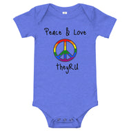 Peace & Love Baby short sleeve one piece