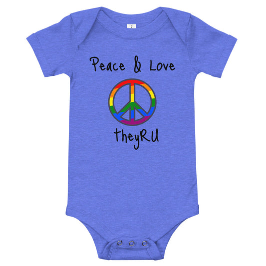 Peace & Love Baby short sleeve one piece