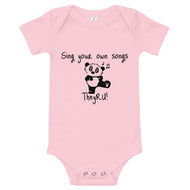 Sing Your Own Songs Panda Graphic Baby short sleeve one piece