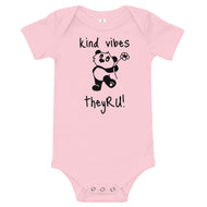 Kind Vibes Panda Graphic Baby short sleeve one piece