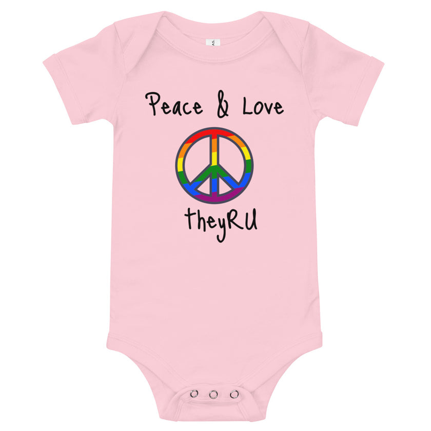 Peace & Love Baby short sleeve one piece
