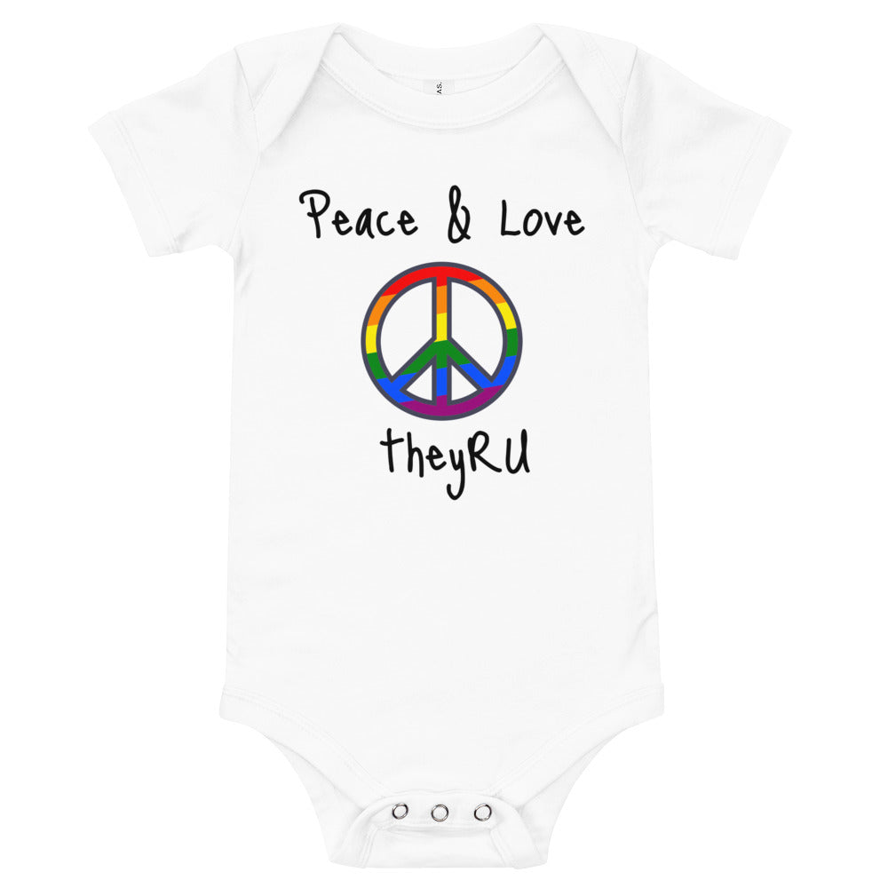 Peace & Love Baby short sleeve one piece