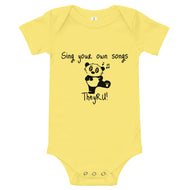 Sing Your Own Songs Panda Graphic Baby short sleeve one piece