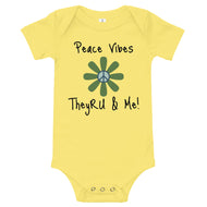 Peace Vibes Graphic Baby short sleeve one piece