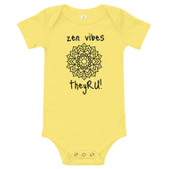 Zen Vibes Mandala Graphic Baby short sleeve one piece