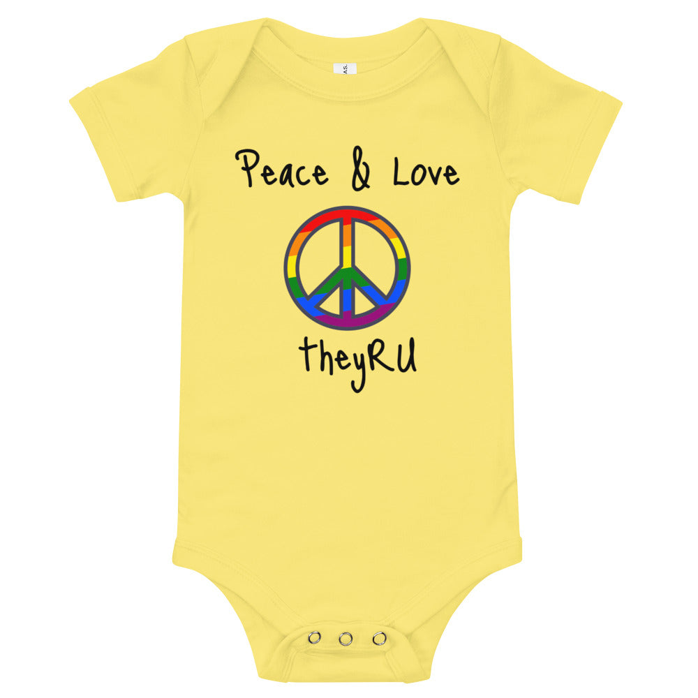 Peace & Love Baby short sleeve one piece