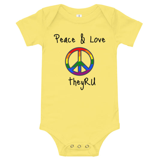 Peace & Love Baby short sleeve one piece