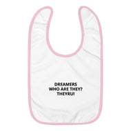 Dreamers Embroidered Baby Bib