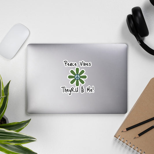 Peace Vibes Graphic Bubble-free stickers