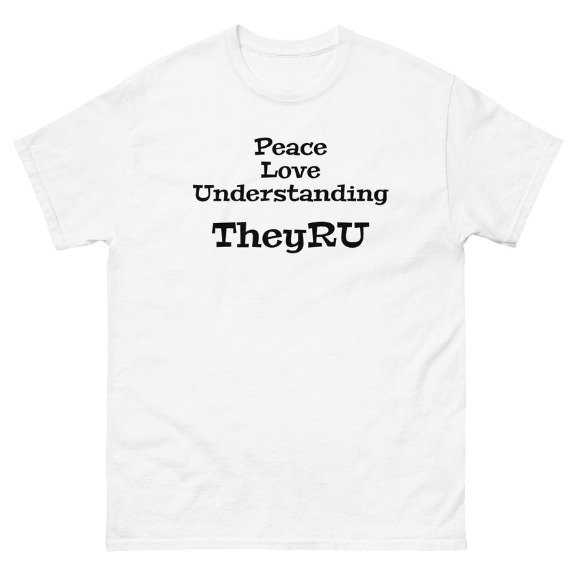 Peace Love Understanding Men's classic tee