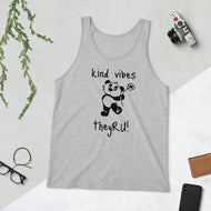 Kind Vibes Panda Graphic Unisex Tank Top