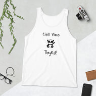 Chill Vibes Panda Graphic Unisex Tank Top