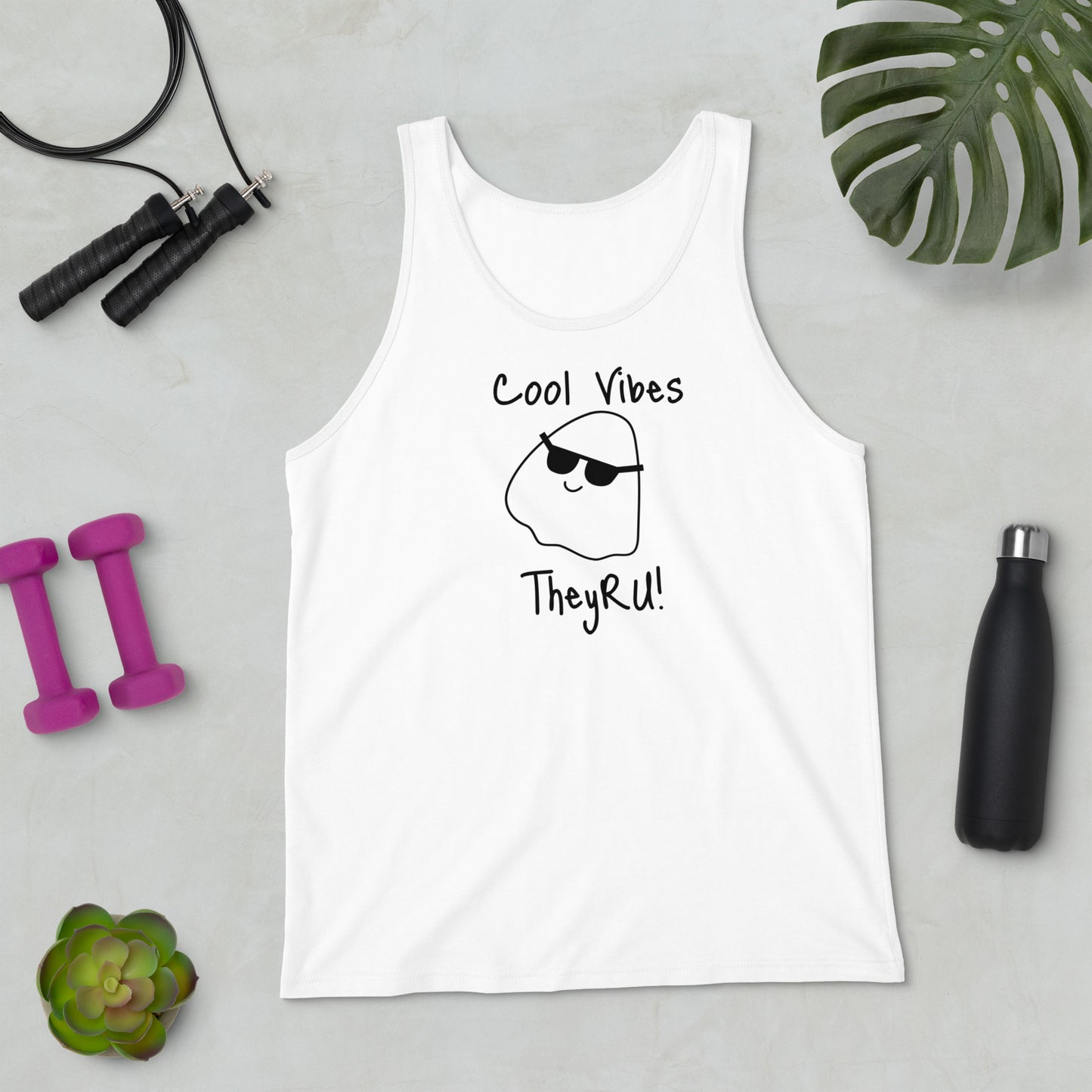 Cool Vibes Ghost Graphic Unisex Tank Top