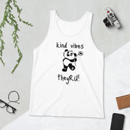 Kind Vibes Panda Graphic Unisex Tank Top