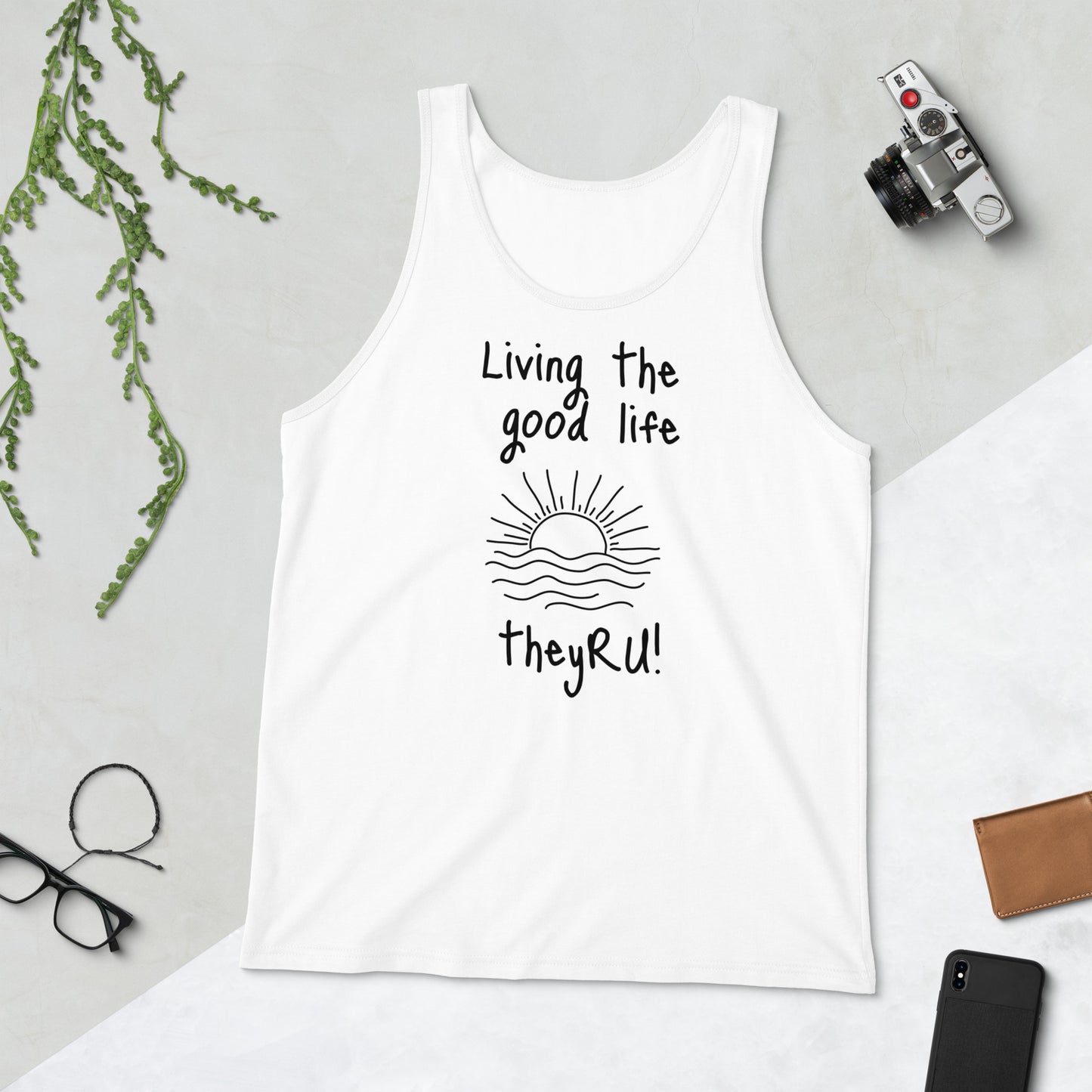 Living the Good Life Graphic Unisex Tank Top