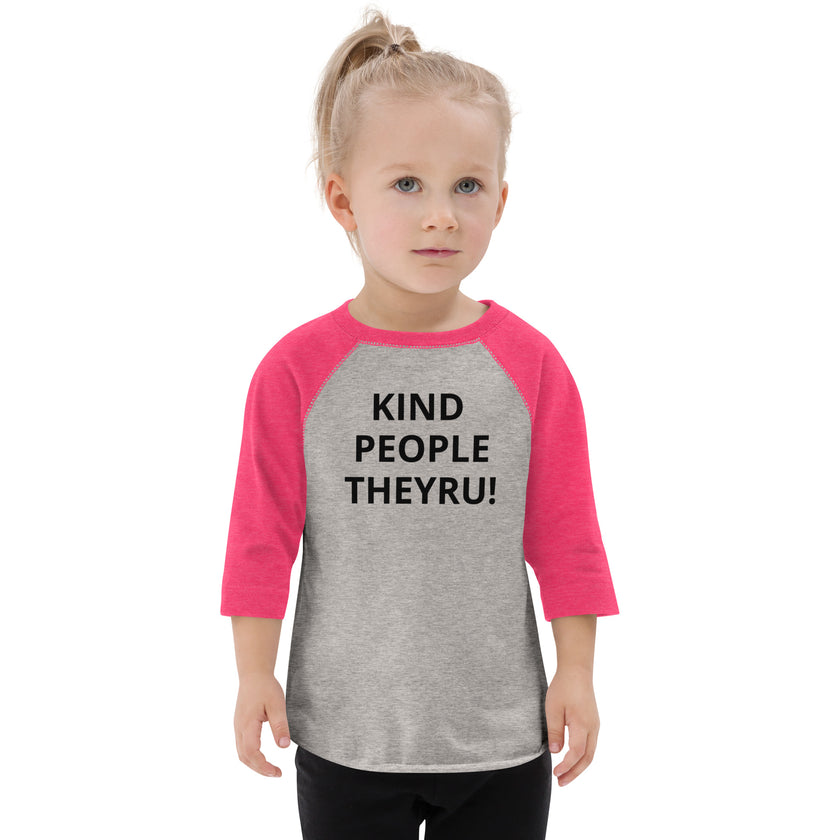 Kind People Toddler baseball shirt