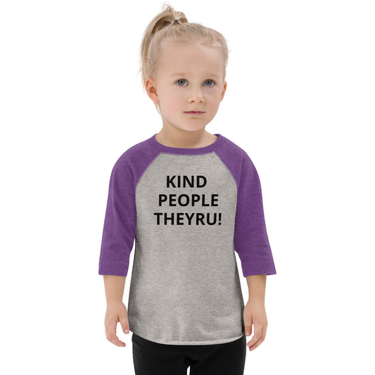 Kind People Toddler baseball shirt