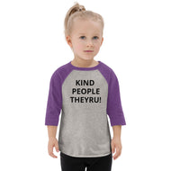 Kind People Toddler baseball shirt