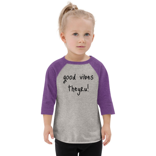Good Vibes Toddler baseball shirt