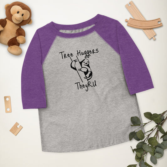Tree Huggers Graphic Toddler baseball shirt