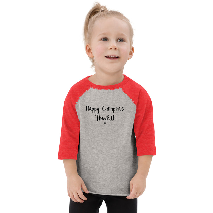 Happy Campers Toddler baseball shirt