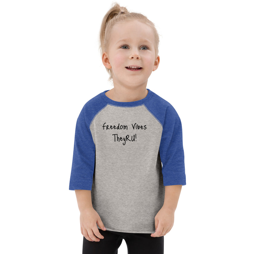 Freedom Vibes Toddler baseball shirt