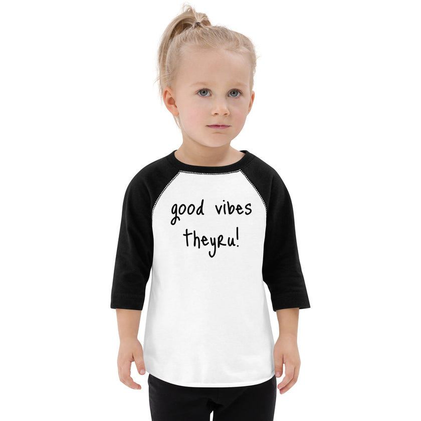 Good Vibes Toddler baseball shirt