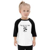Sing Your Own Song Panda Graphic Toddler baseball shirt