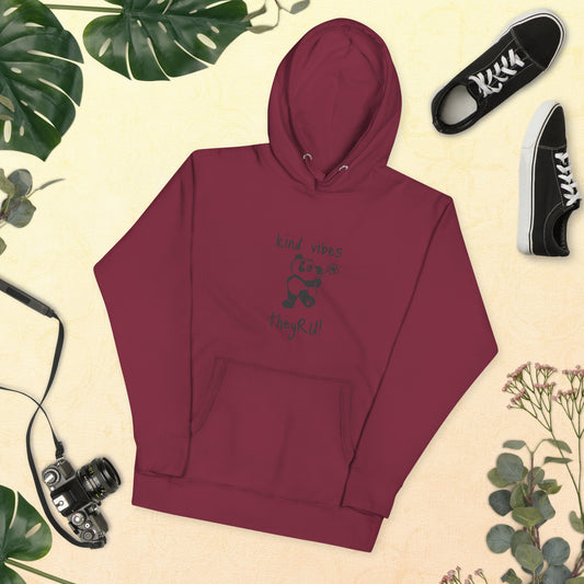 Kind Vibes Panda Graphic Unisex Hoodie