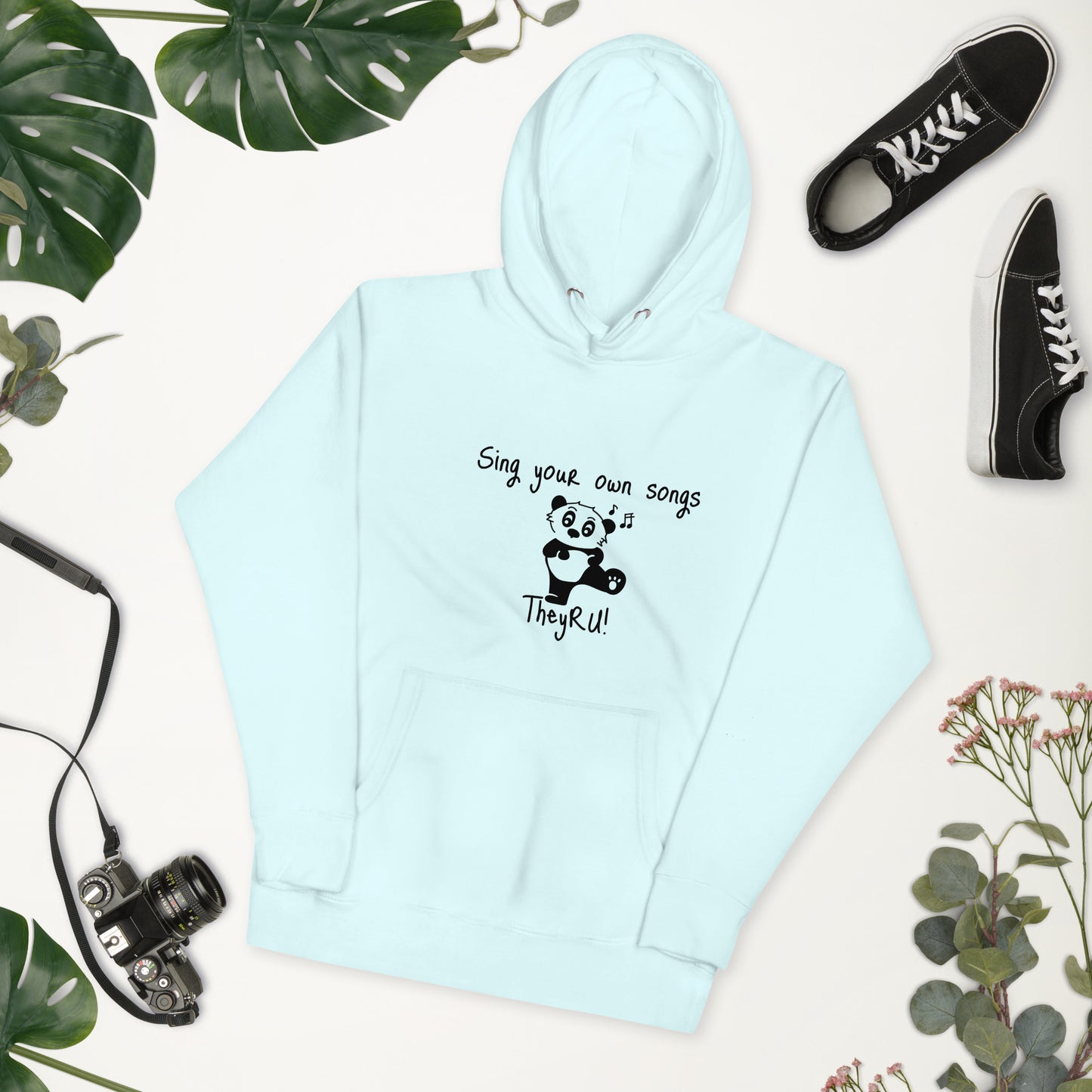Sing Your Own Songs Panda Graphic Unisex Hoodie