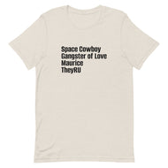 Space Cowboy Gangster Maurice Unisex t-shirt