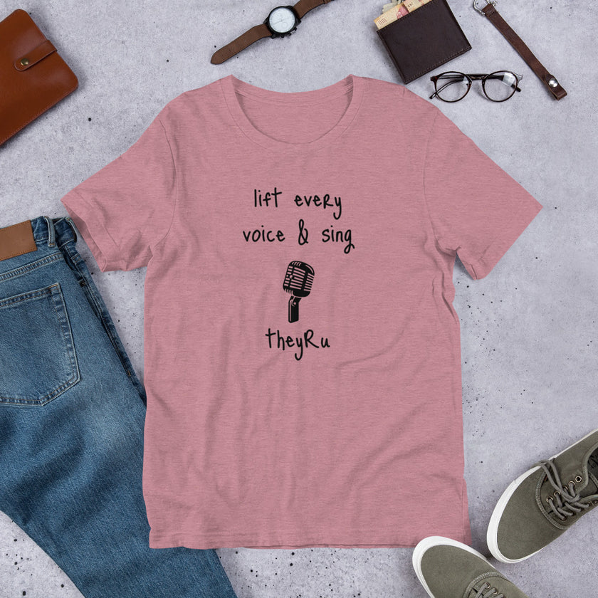 Lift Every Voice & Sing Microphone Graphic Unisex t-shirt